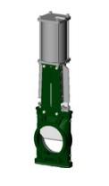 Задвижка шиберная Tecofi VGT4400-03NI Ду300 Ру10 с пневмоприводом...